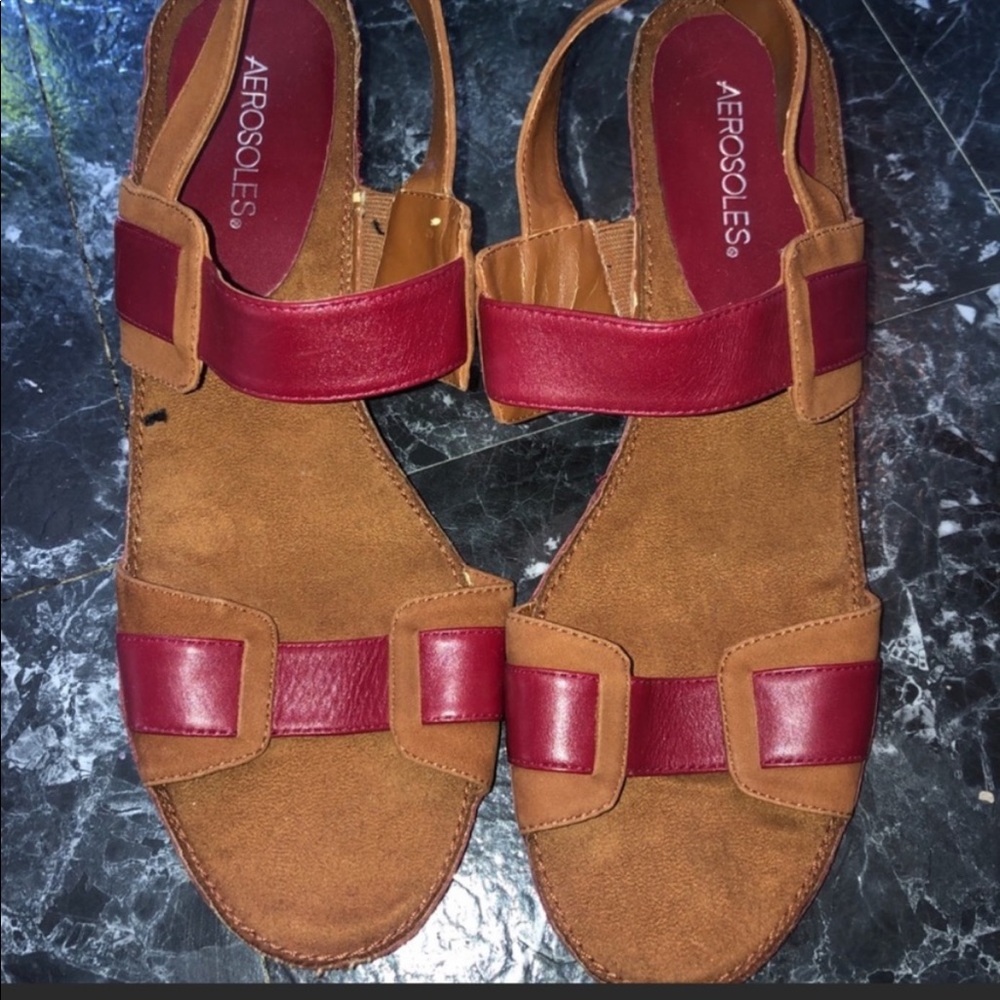Women’s Leather and Suede Aerosoles Sandals - Picture 2 of 5